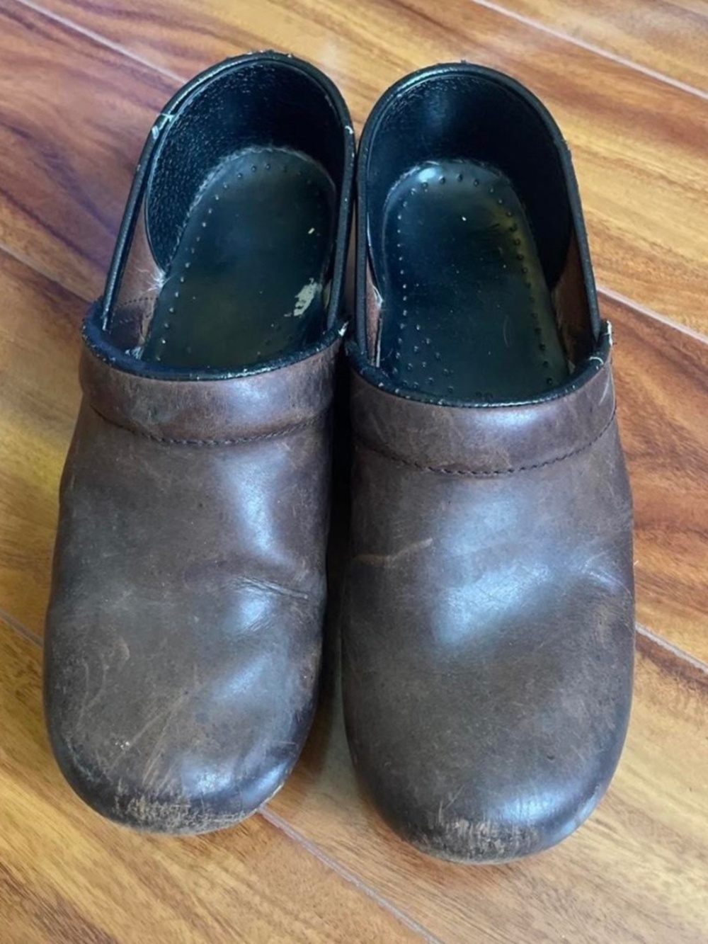 Brown Leather Dansko Clogs Size 39